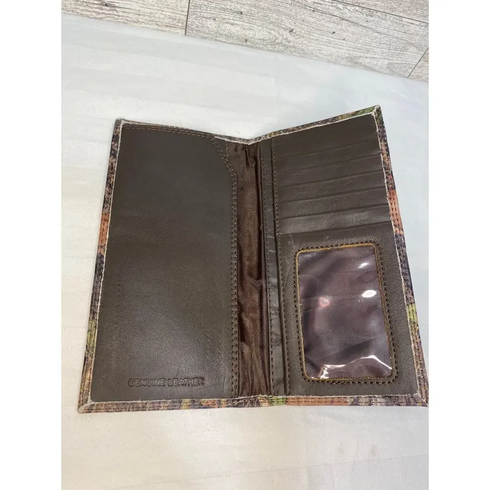 Louisiana Ragin Cajuns Genuine LEATHER Camouflage WALLET NCAA Logo NWT